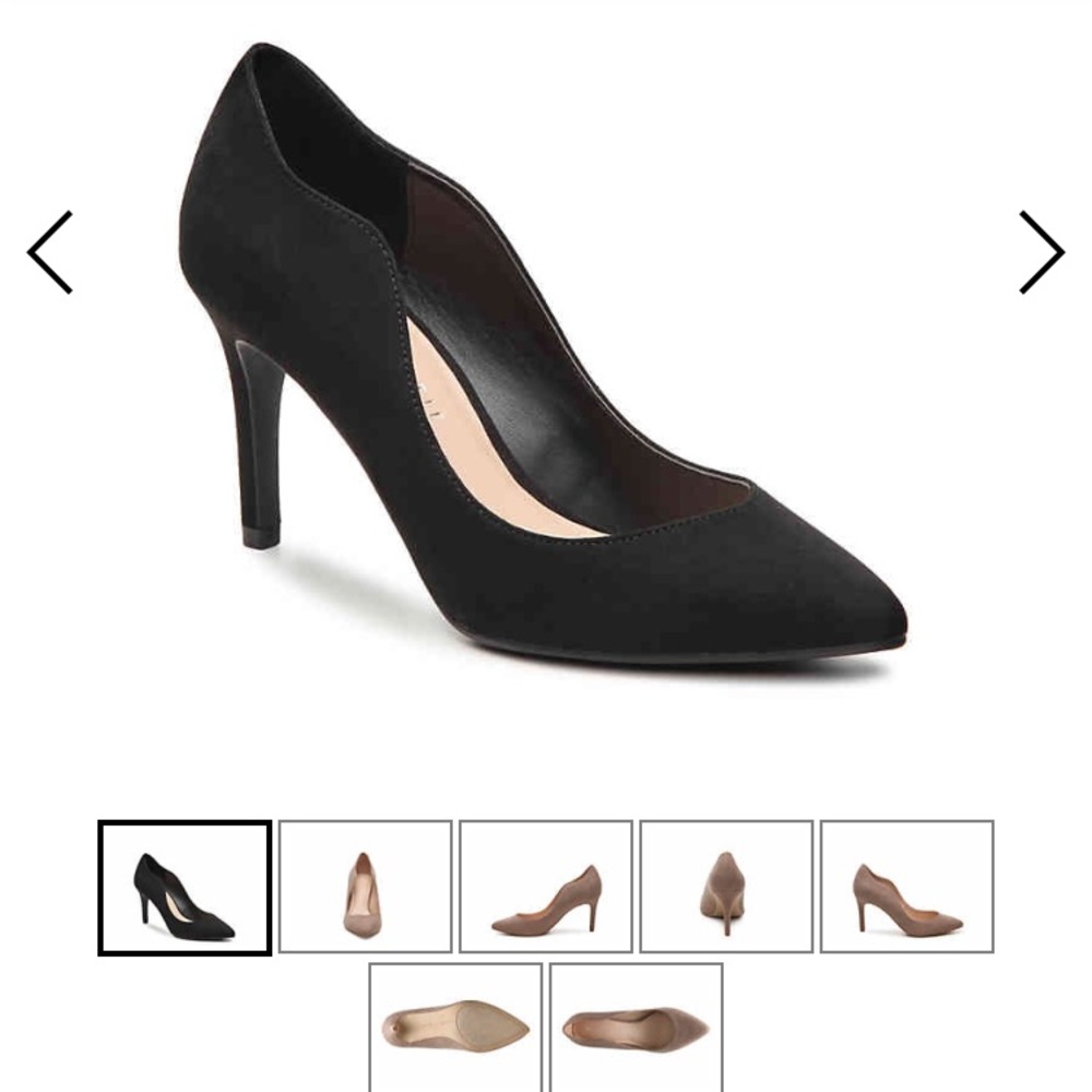 Kelly & Katie Faux suede black heels